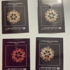 Metropolitan Museum of Art Christmas Snowflake Ornaments